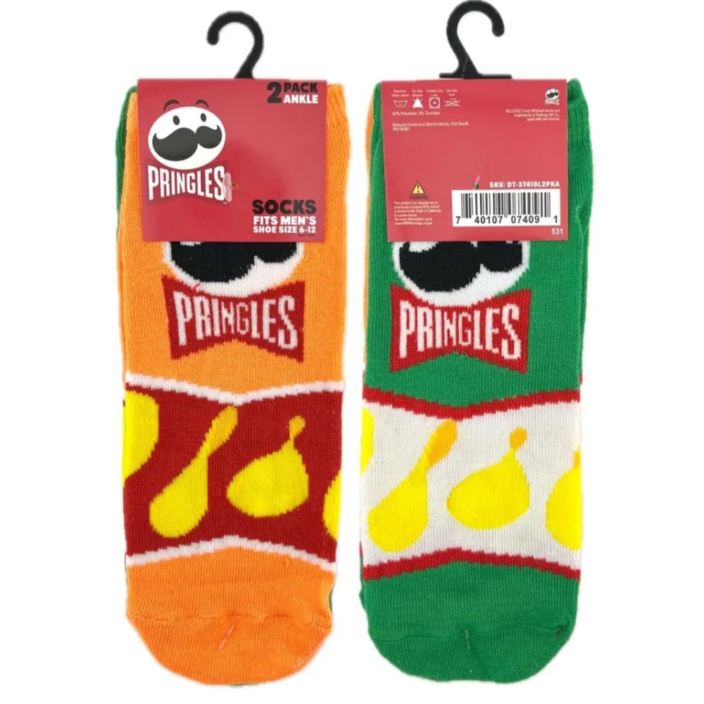 NWT Pringles Novelty Ankle Socks 2-Pack